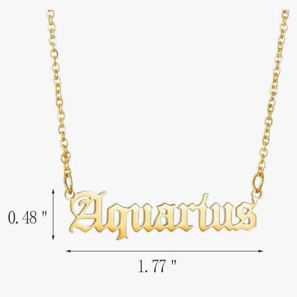 Zodiac Necklace, Horoscope Birth Star Sign Letter Astrology Constellation - Picture 2 of 4